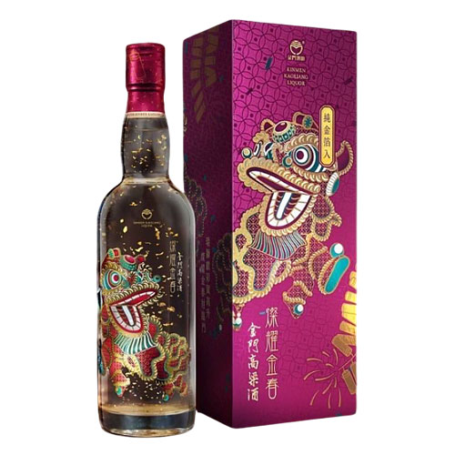 金門酒廠 燦耀金春 金箔金門高粱酒 (舞獅版)
