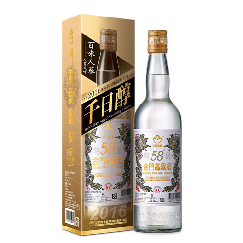 千日醇 百味人蔘 2016年罐裝 金門高粱酒 750ML